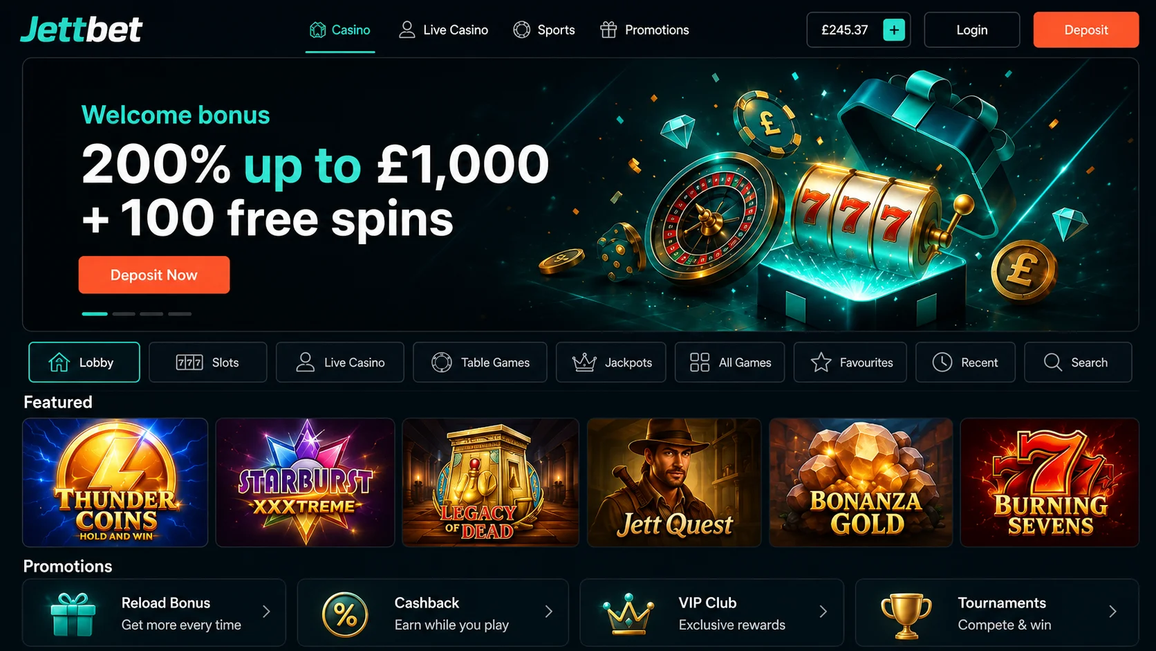 Jettbet Casino general information brand overview UK Jettbet Casino general information brand overview