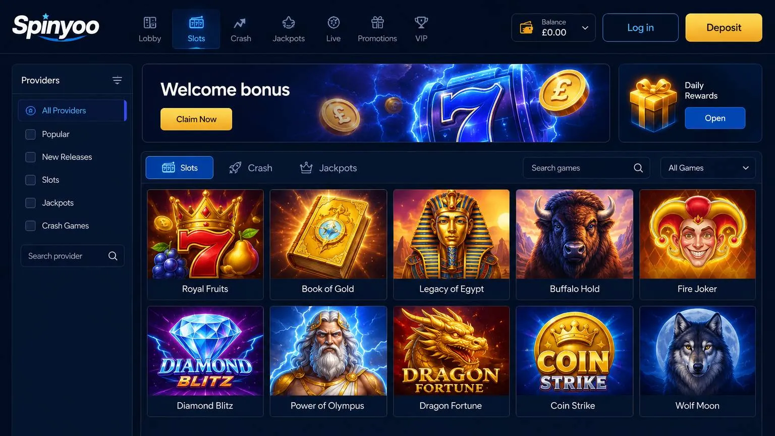 Game library and software providers for Spinyoo Casino slots Game library and software providers for Spinyoo Casino