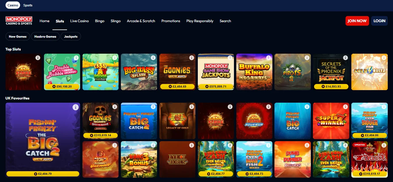 Monopoly Casino slots UK Monopoly Casino