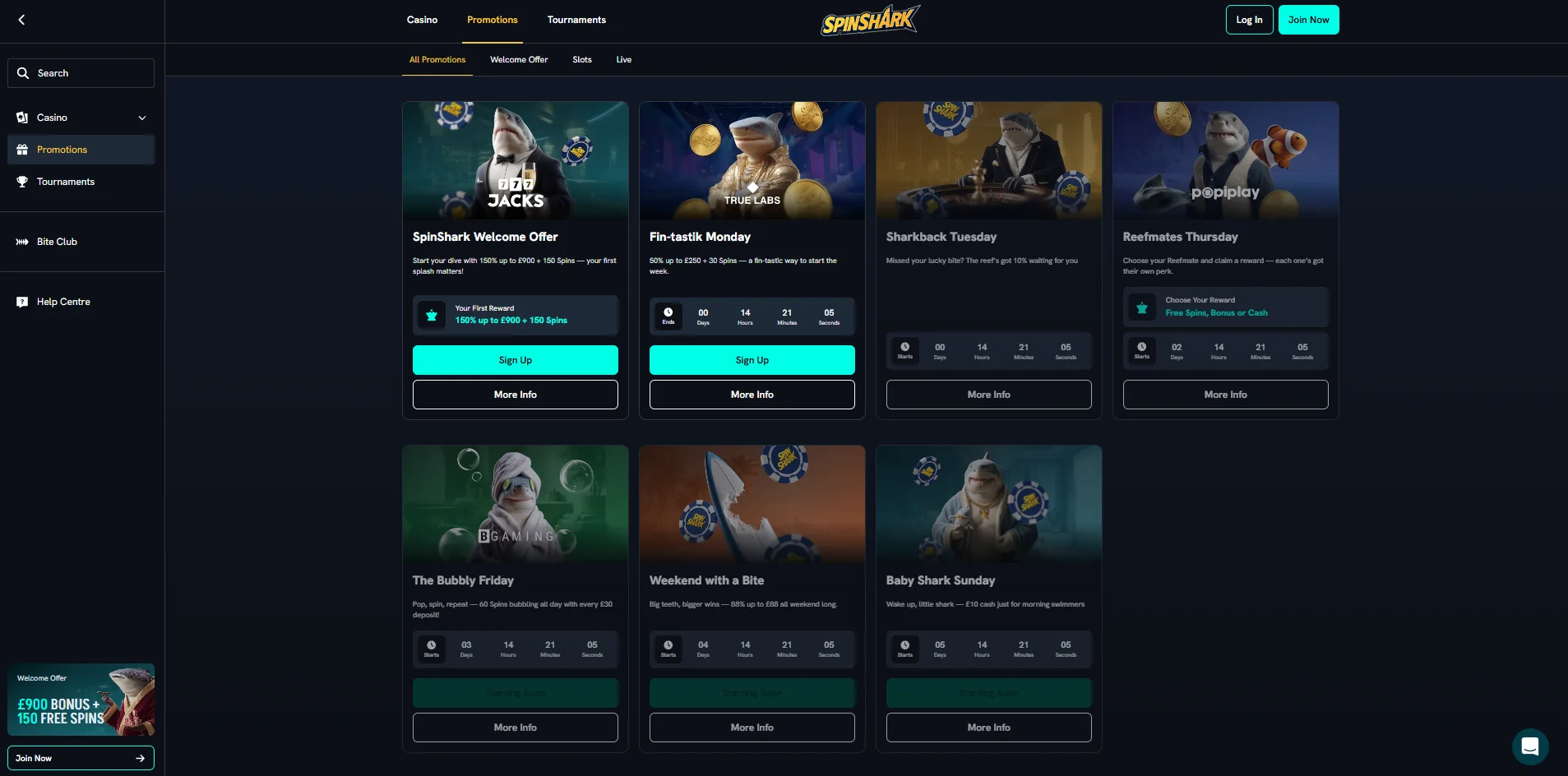 Spinshark Casino Review: Game selection and software providers Spinshark Casino Review: Game selection and software