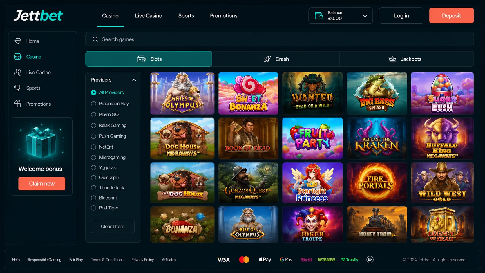 Game selection and Jettbet Casino slots library Game selection and Jettbet Casino