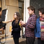 Yves Salmon (left)  busy directing the shots